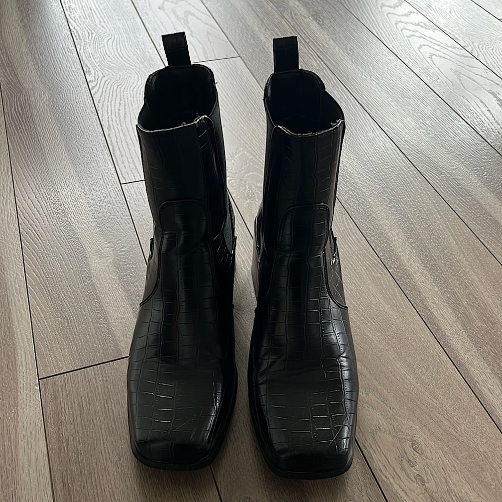 Black ankle boots